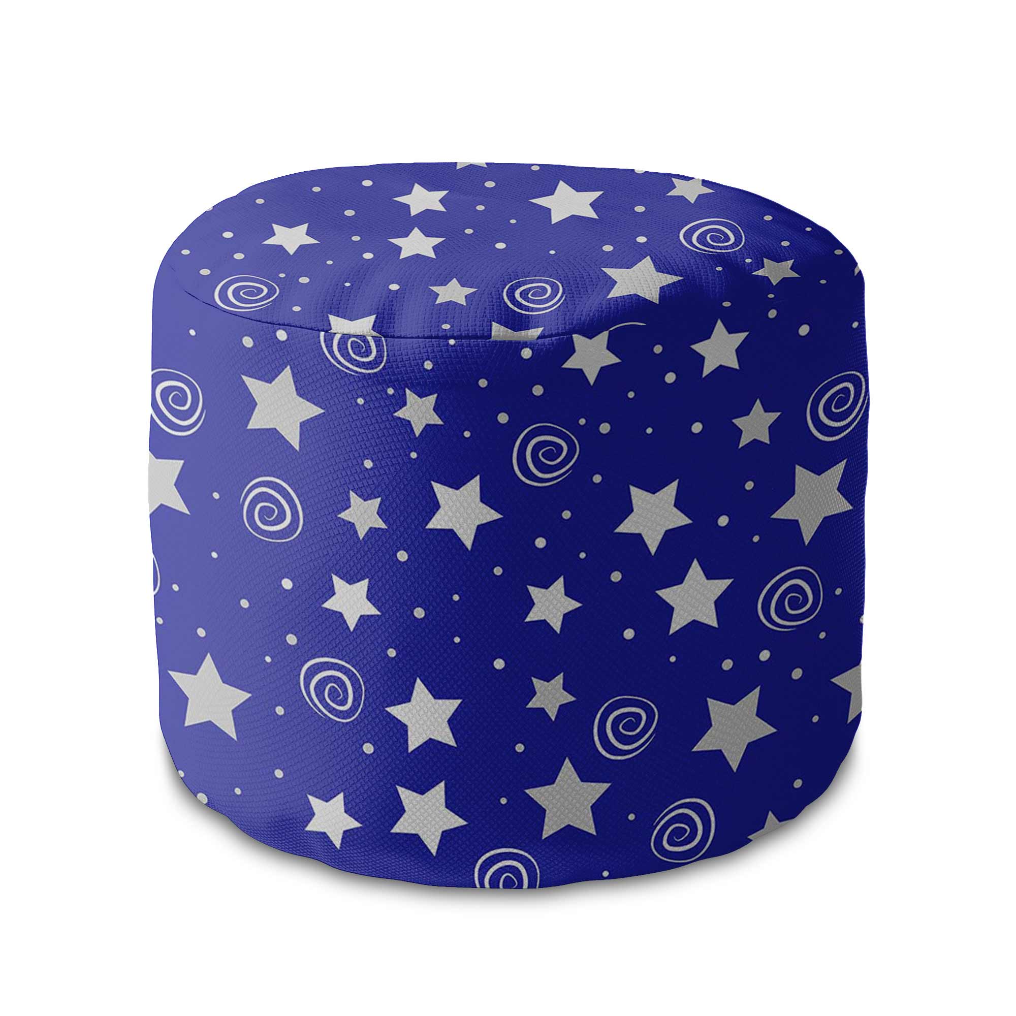 Round Pouf Footstool Night Sky Pattern-Oxford