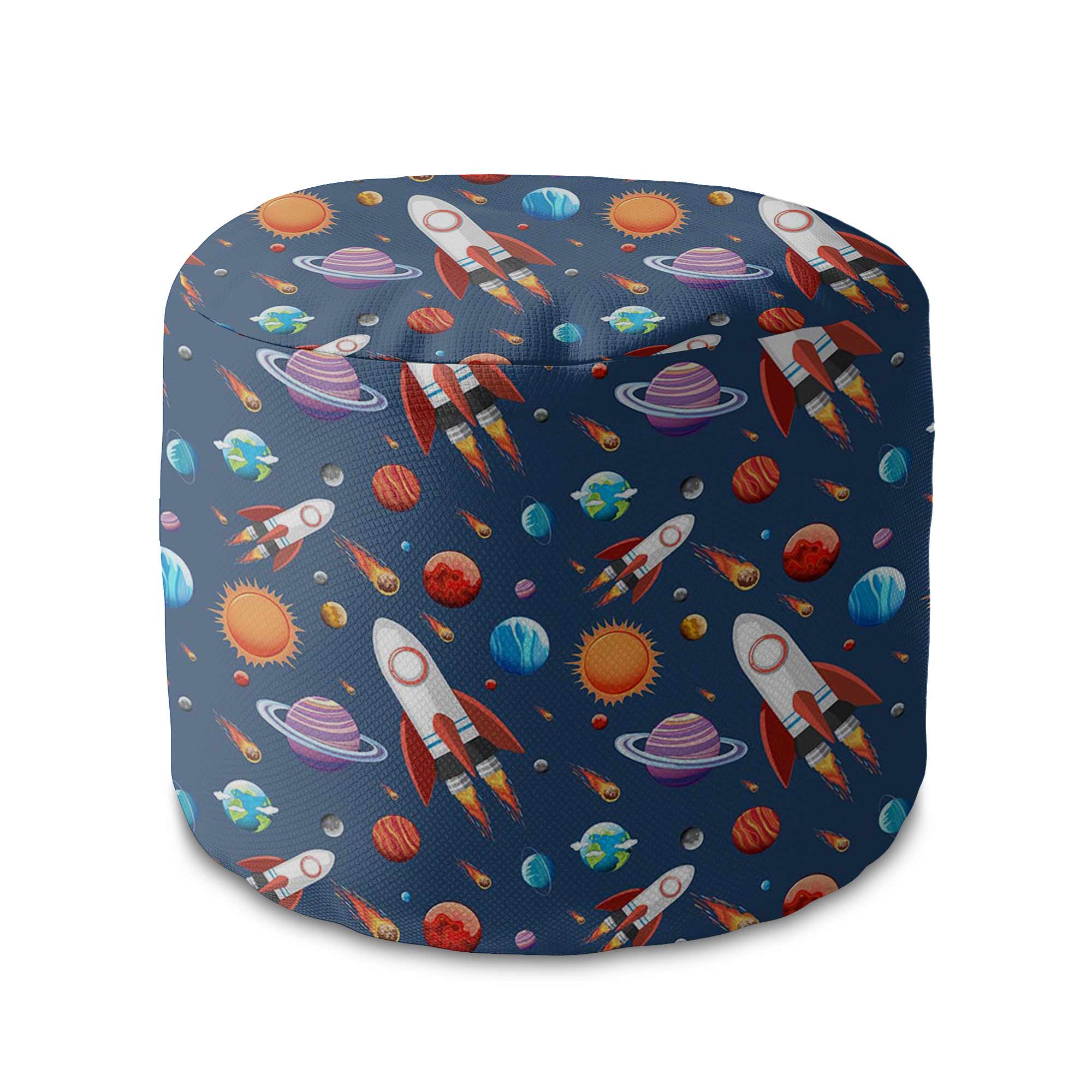 Round Pouf Footstool Cosmos-Oxford