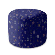 Round Pouf Footstool Abstract Soft Shapes-Velvet