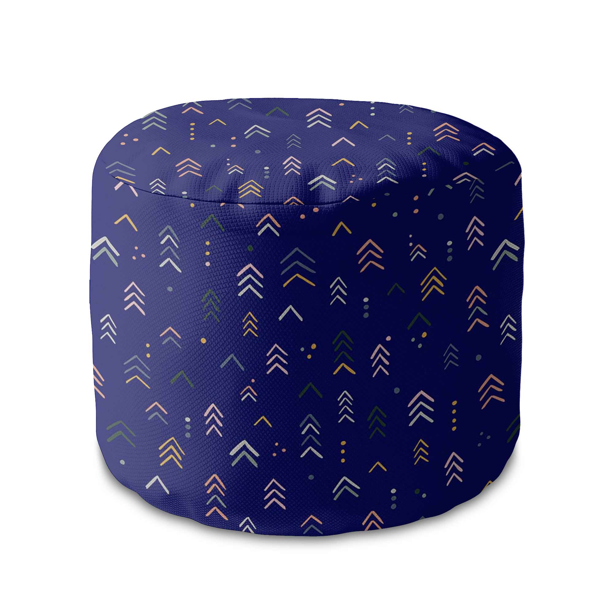 Round pouf footstool Abstract Soft Shapes