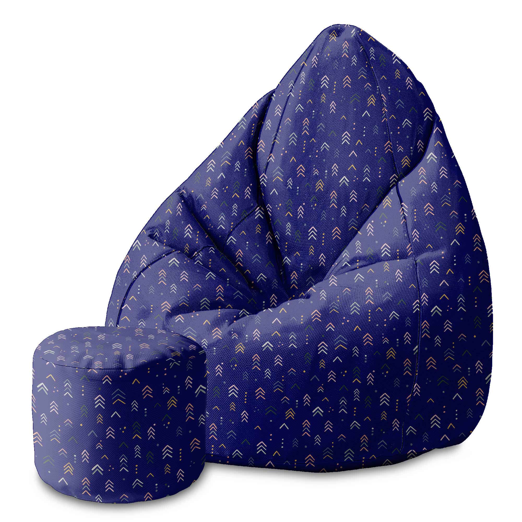 Round pouf footstool Abstract Soft Shapes