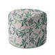 Runder Hocker Fußstütze Olive Leaves on Pink