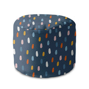 Round Pouf Footstool Colorful Rain-Oxford