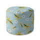 Round Pouf Footstool Summertime-Velvet