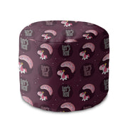 Round Pouf Footstool Let's Fly-Oxford