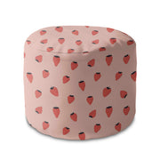 Puf okrągły podnóżek Strawberry-Velvet