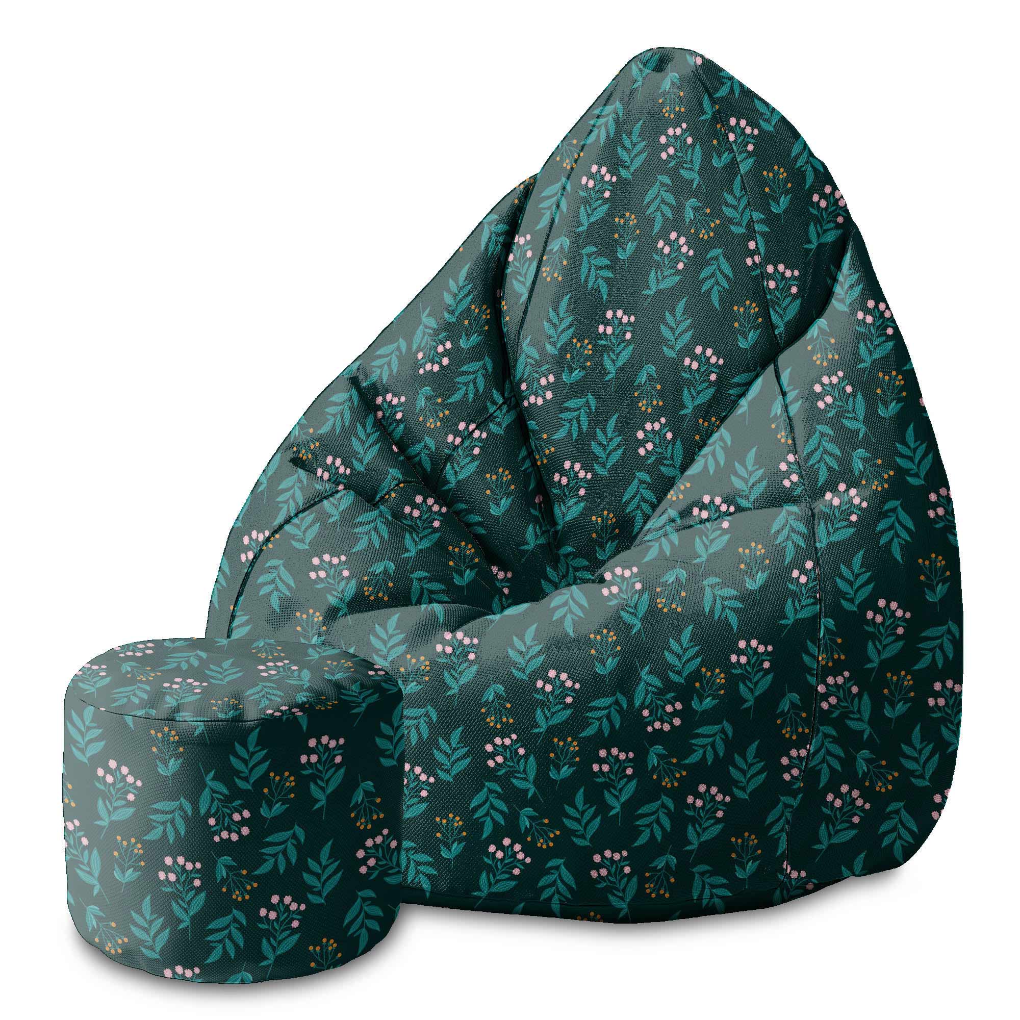 Round pouf footstool Where is Spring-Velvet