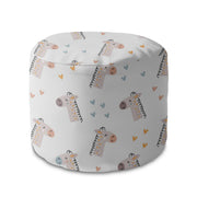 Round pouf footstool Cute Giraffe-Oxford
