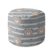 Round pouf footstool Happy Bear-Oxford