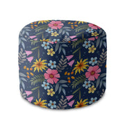 Round pouf footstool Spring Flowers-Oxford