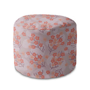 Round pouf footstool Summer Garden