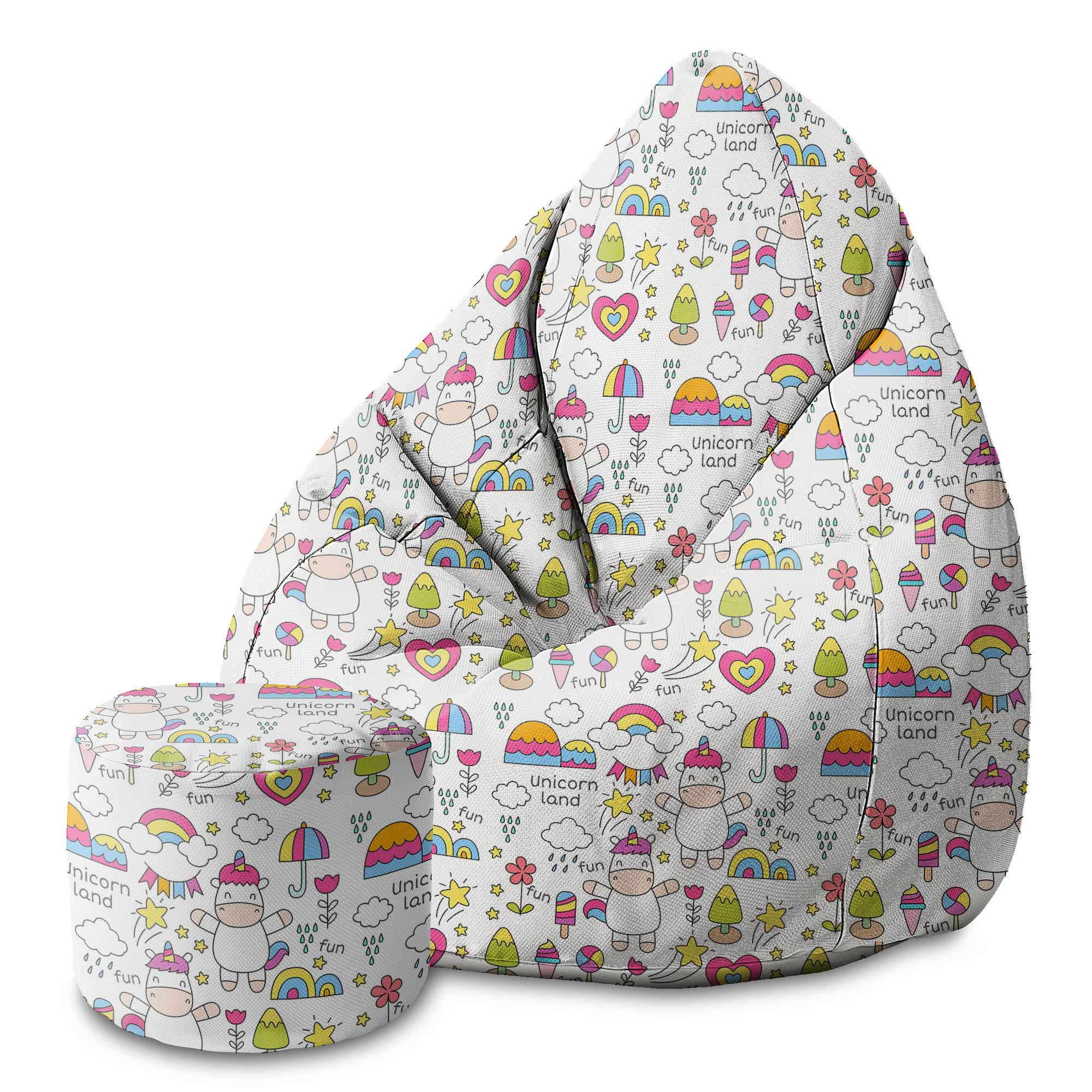 Okrúhly podnožník Unicorn Land-Velvet