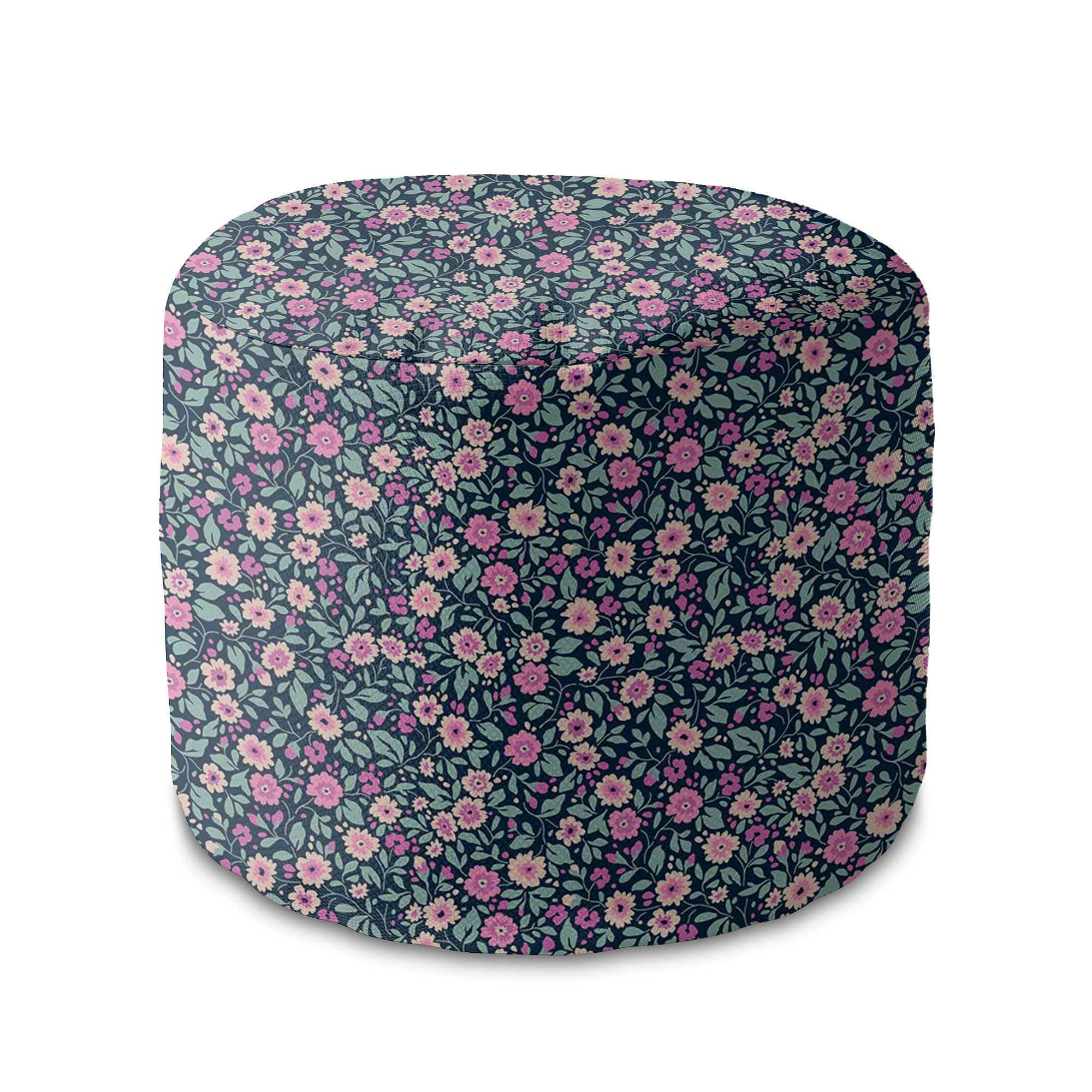 Round Pouf Footstool Sweet Meadow-Oxford