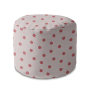 Round Pouf Footstool Red Apples-Oxford