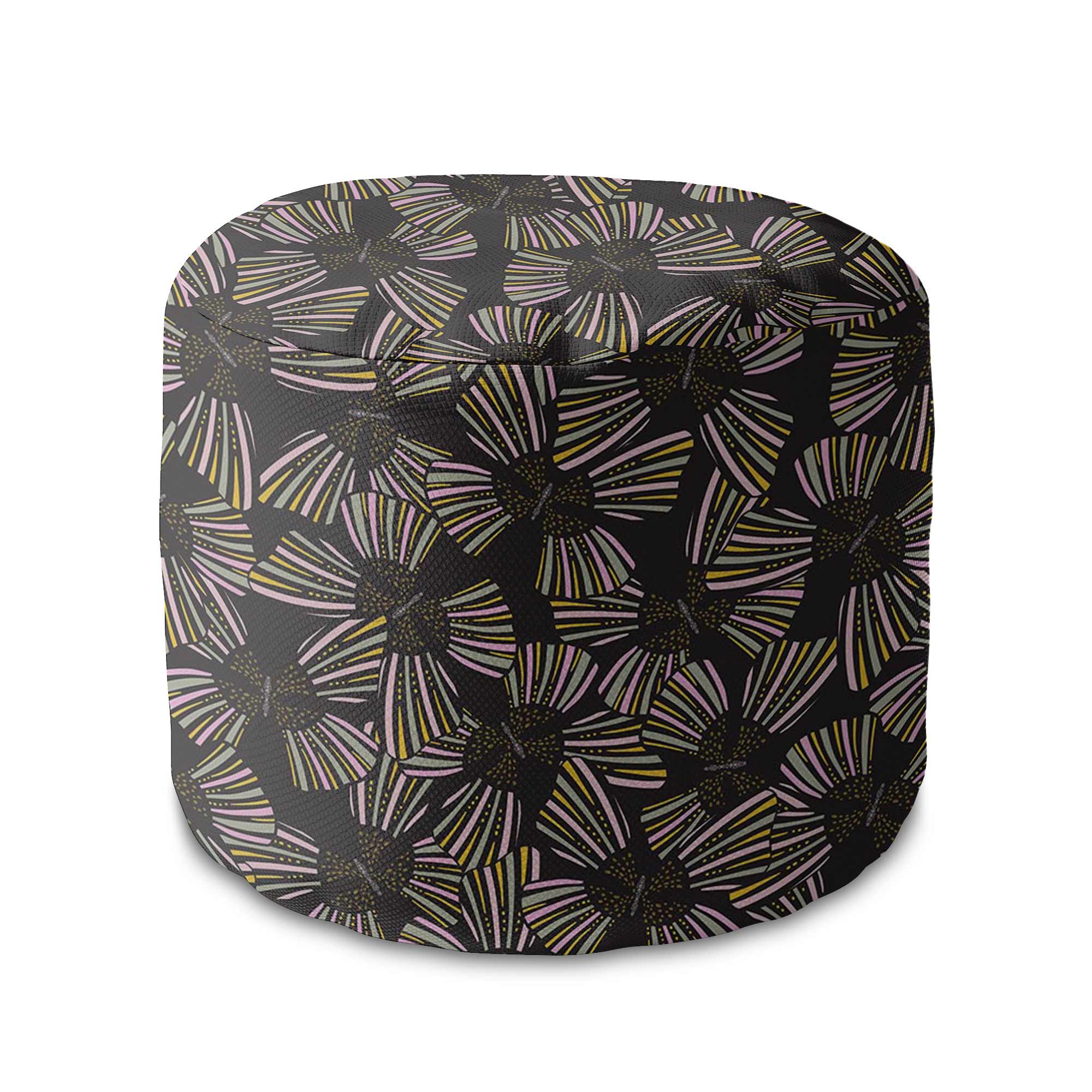 Okrúhly puf na nohy Modern Abstract Pattern-Velvet