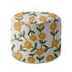 Okrúhly puf na nohy Scandinavian Green and Yellow-Velvet