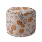 Round Pouf Footstool It Must be August-Velvet