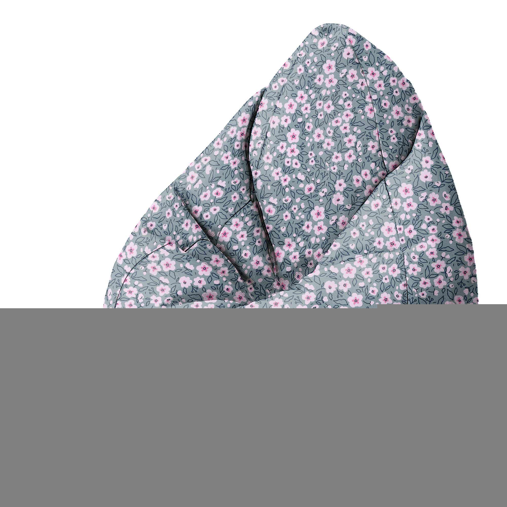 Round Pouf Footstool Small Pink Flowers-Oxford