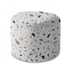 Runder Hocker Fußstütze Brauner Terrazzo