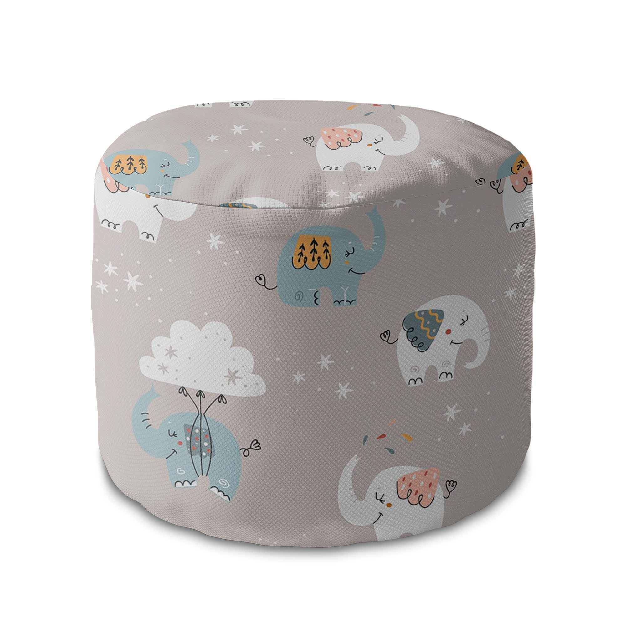 Round pouf footstool Fly Elephant-Oxford
