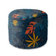Okrúhly puf podnožka Doodle Exotic-Velvet