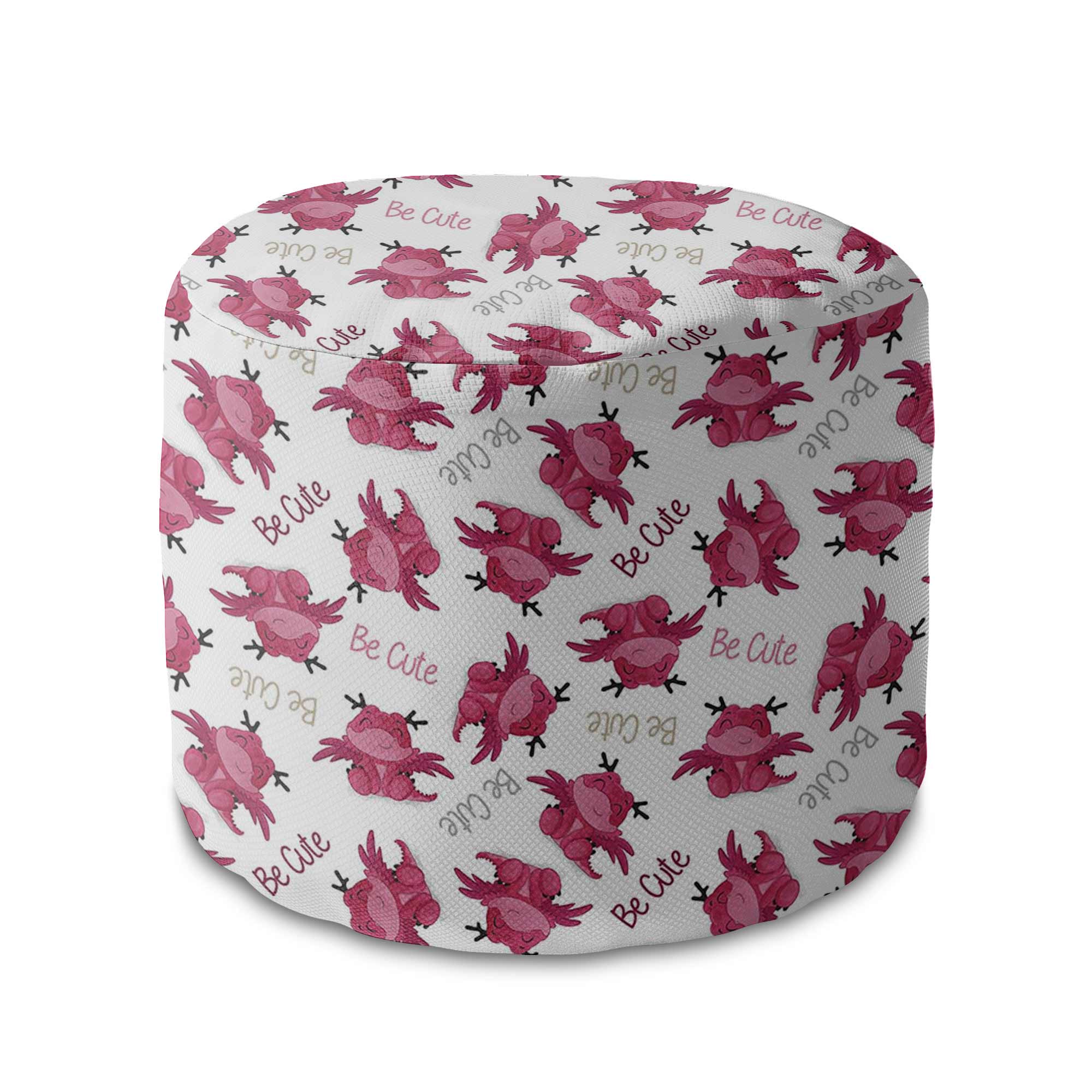 Runder Hocker Fußstütze Cute Dragon-Velvet