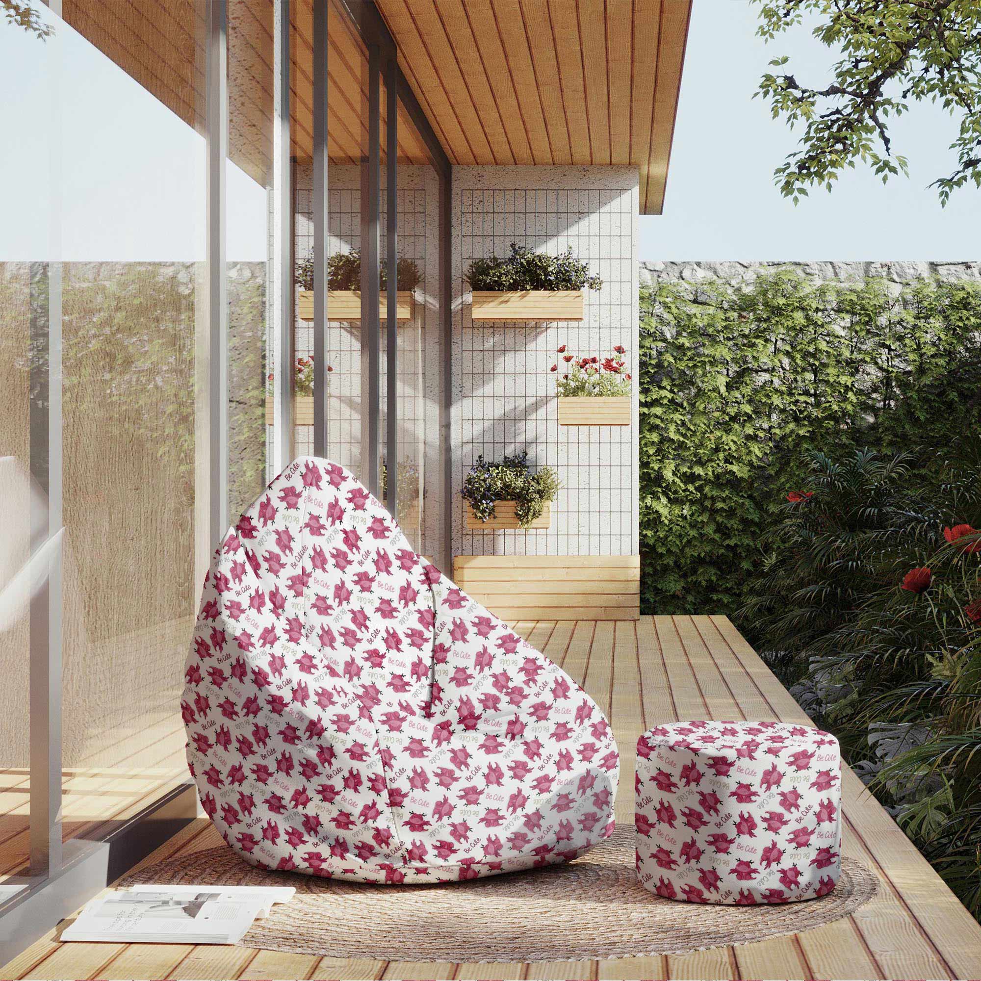 Runder Hocker Fußstütze Cute Dragon-Velvet