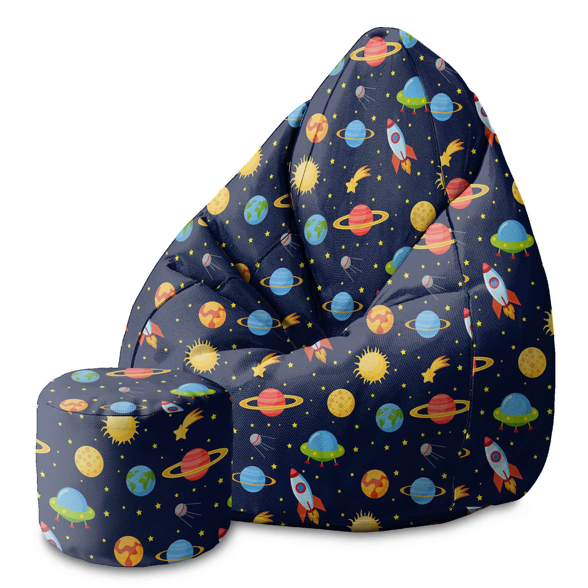 Round pouf footstool Galaxy-Oxford