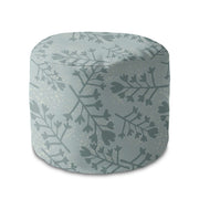 Puf okrągły podnóżek Flowers and Branches Pattern-Velvet