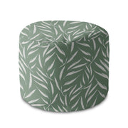 Round Pouf Footstool Abstract Brush Leaves-Oxford