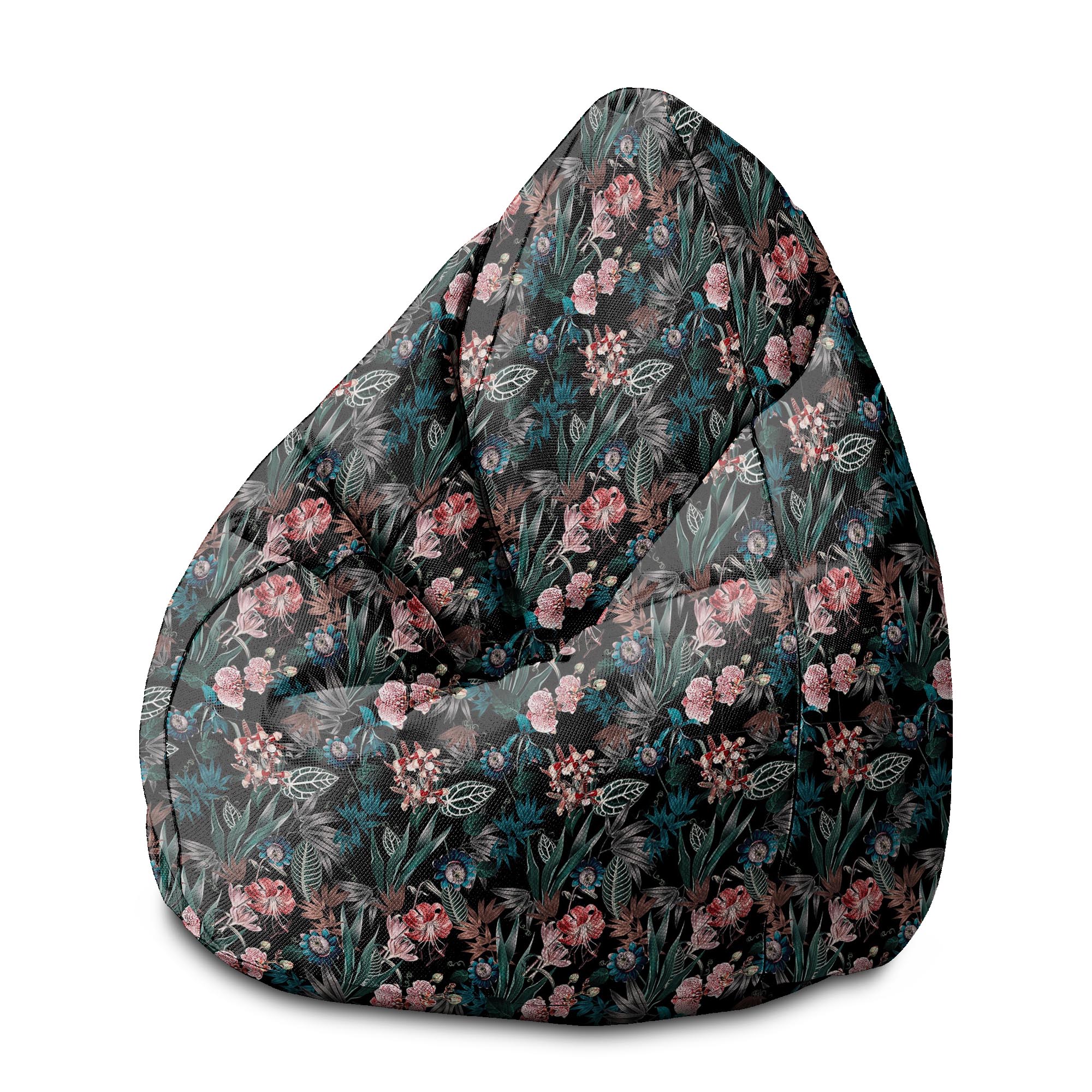 Puf Pearshape Dark Botanic-M-Velvet