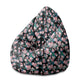Puf Pearshape Dark Botanic Pink-M-Oxford