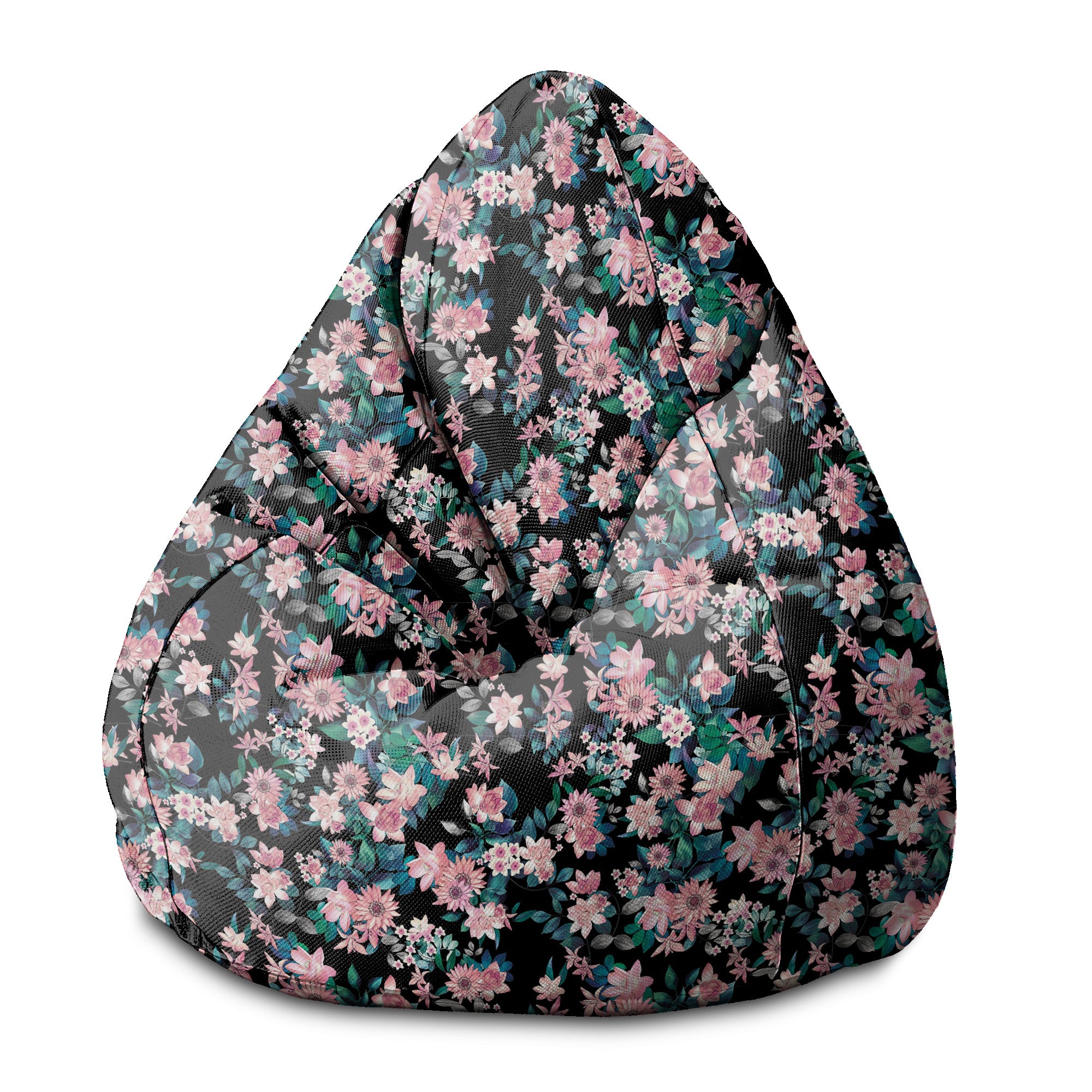 Puf Pearshape Dark Botanic Pink-S-Velvet