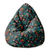 Pearshape Dark Botanic Red Pouf