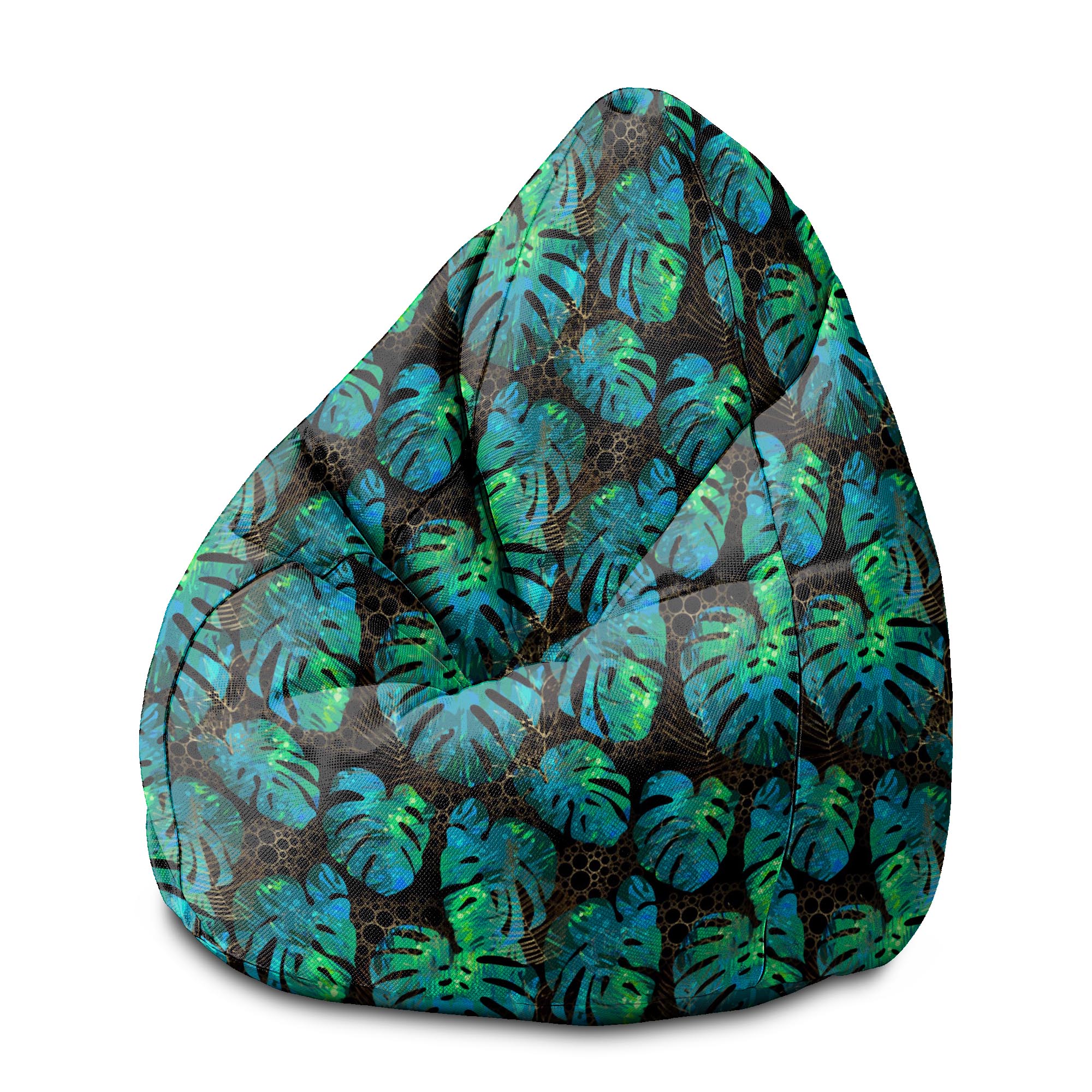 Pearshape Pouf Sea Green Monstera-M-Oxford