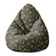 Pearshape Panther Pouf on Black-S-Velvet