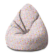 Pearshape Pastel Confetti Dots Pouf-S-Oxford