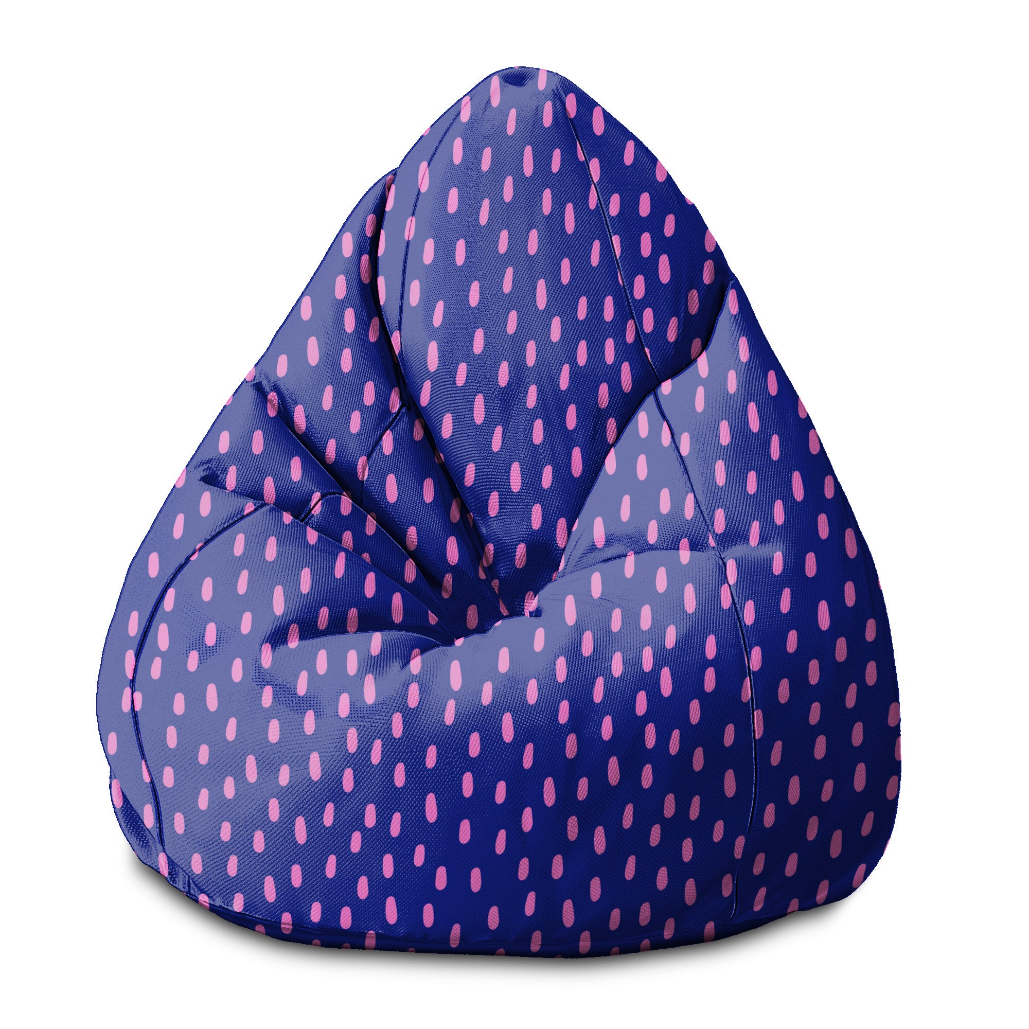 Pearshape Pink Spots Pouf-S-Velvet