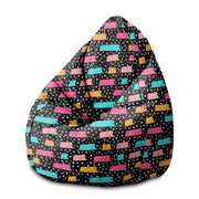 Pearshape Random Shapes Pouf-M-Velvet