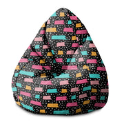 Pearshape Random Shapes Pouf-S-Velvet