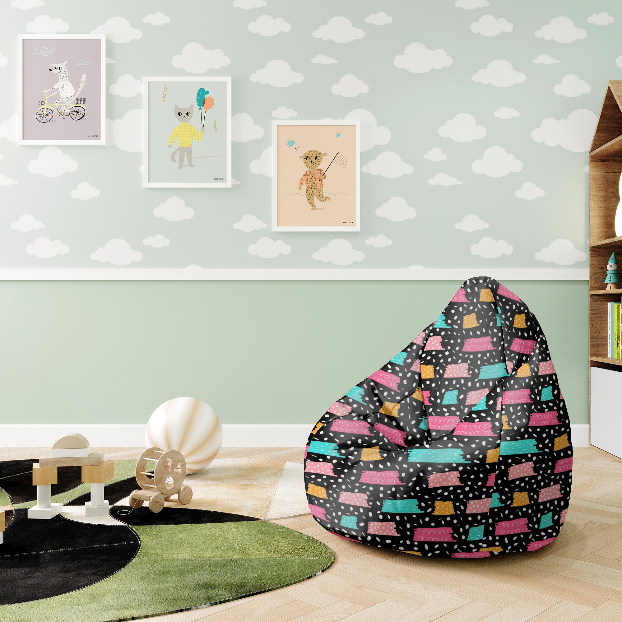 Pearshape Random Shapes Pouf