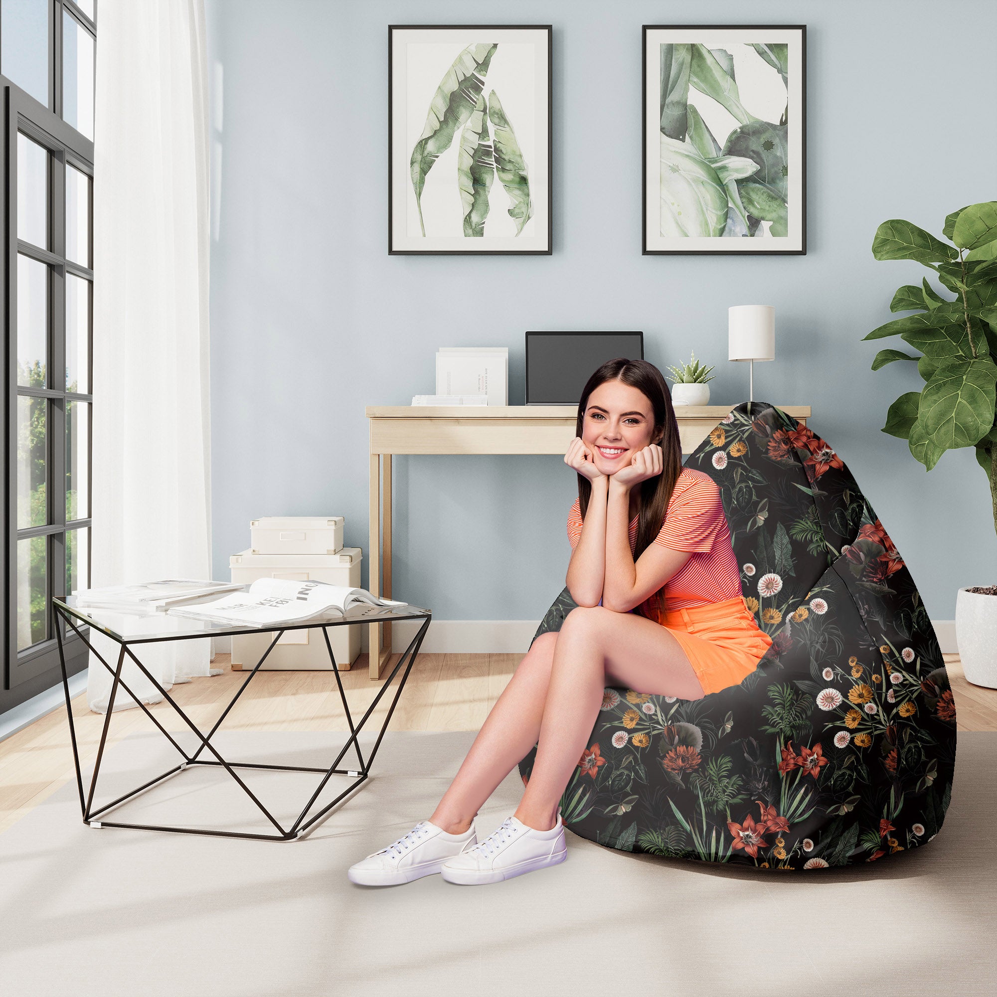 Pearshape Reborn Jungle Pouf-M-Velvet