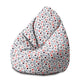 Sedací vak Pearshape Scandi kvety-M-Velvet