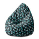 Puf Pearshape Turkusowe Pióra-M-Velvet