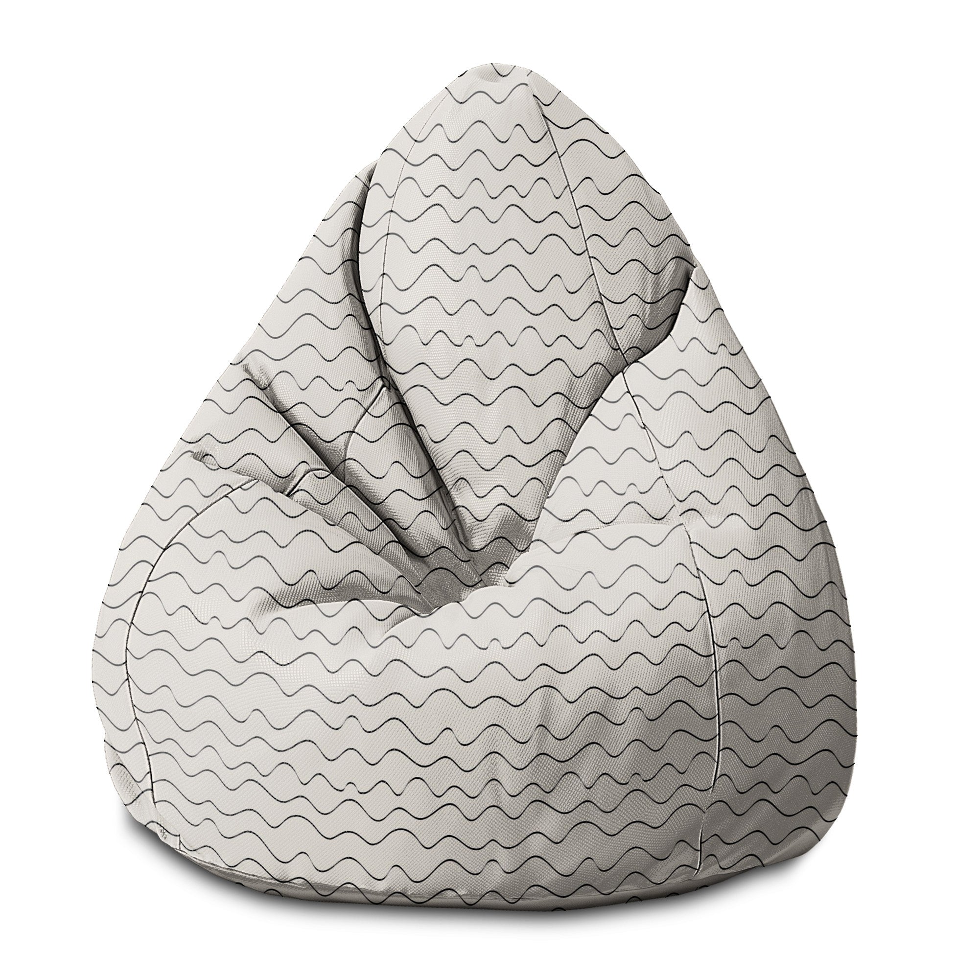 Pearshape Pouf Wavy-S-Oxford