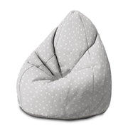 Pearshape Pouf White Hearts-M-Velvet
