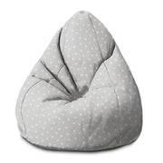 Sedací vak Pearshape Biele srdcia-S-Velvet