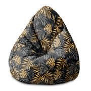 Pearshape Pouf Golden Monstera