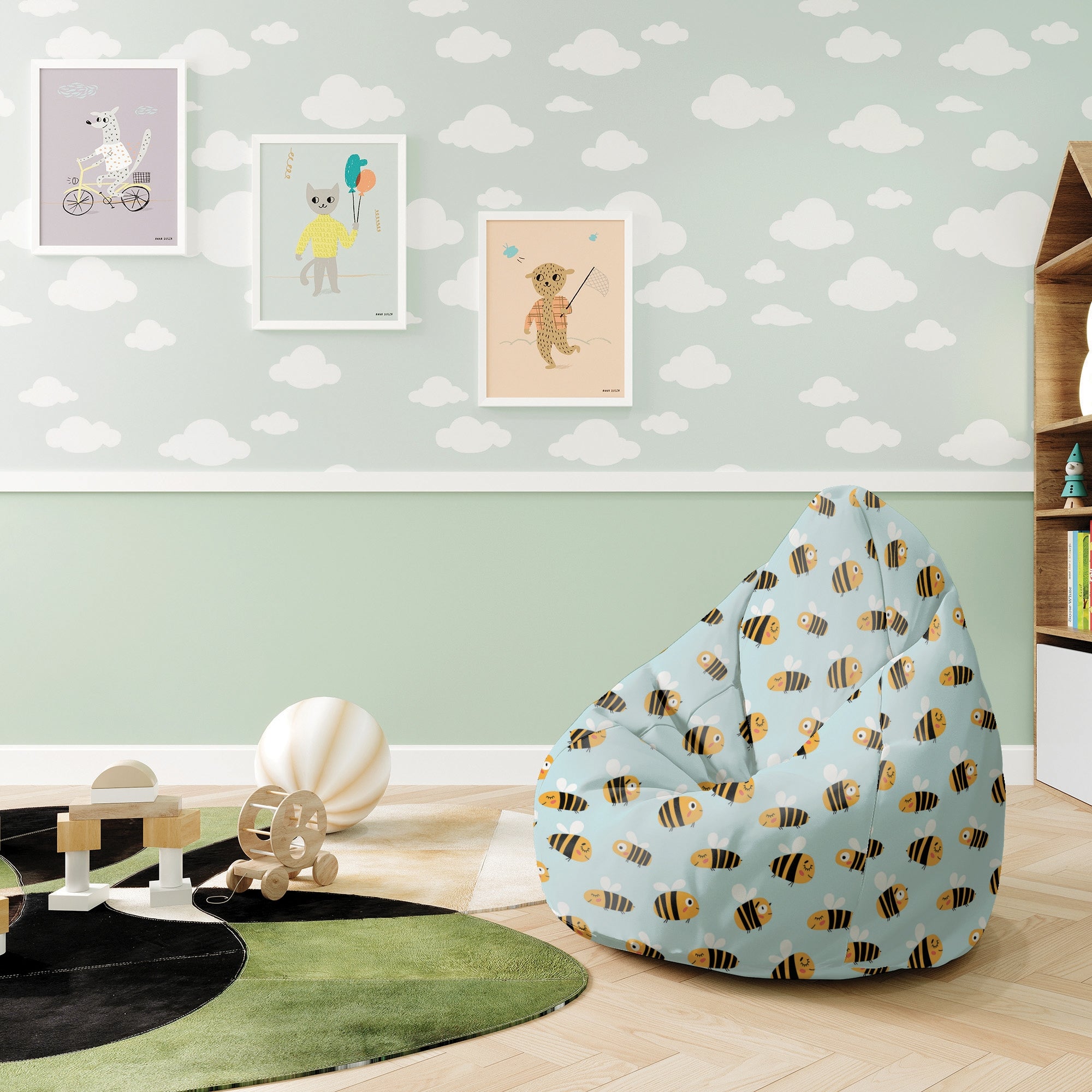 Pearshape Pouf Bee Life