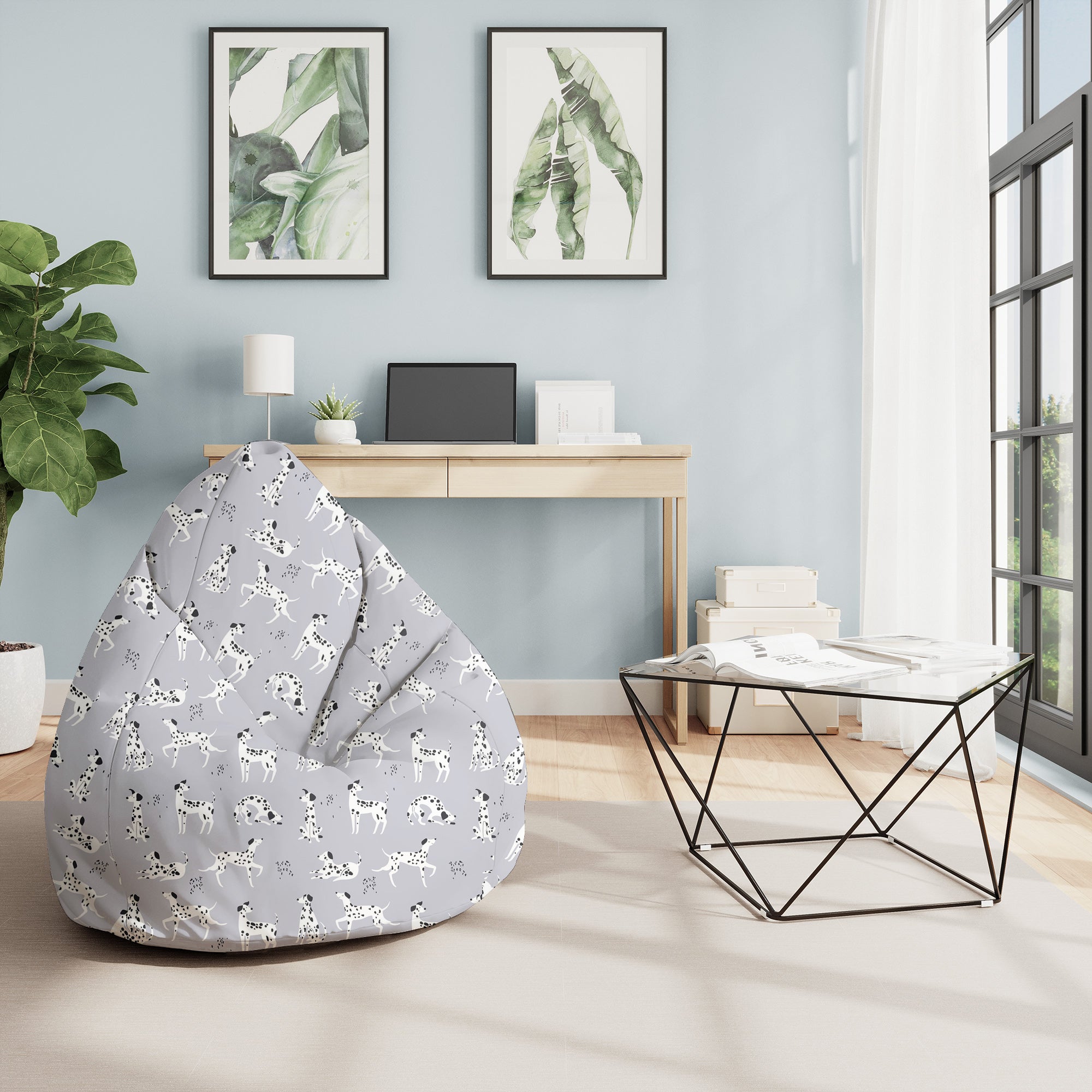 Pearshape Pouf Cartoon Dalmatian-M-Oxford